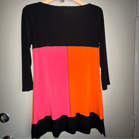 Eva Varro Handcrafted Block dress Pink-red and black size M - Picture 4 of 9